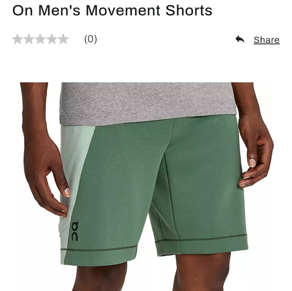 On movement  shorts sz medium  green nwt.
